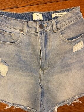 Cotton on High Flashback Light Blue Distressed Denim Shorts